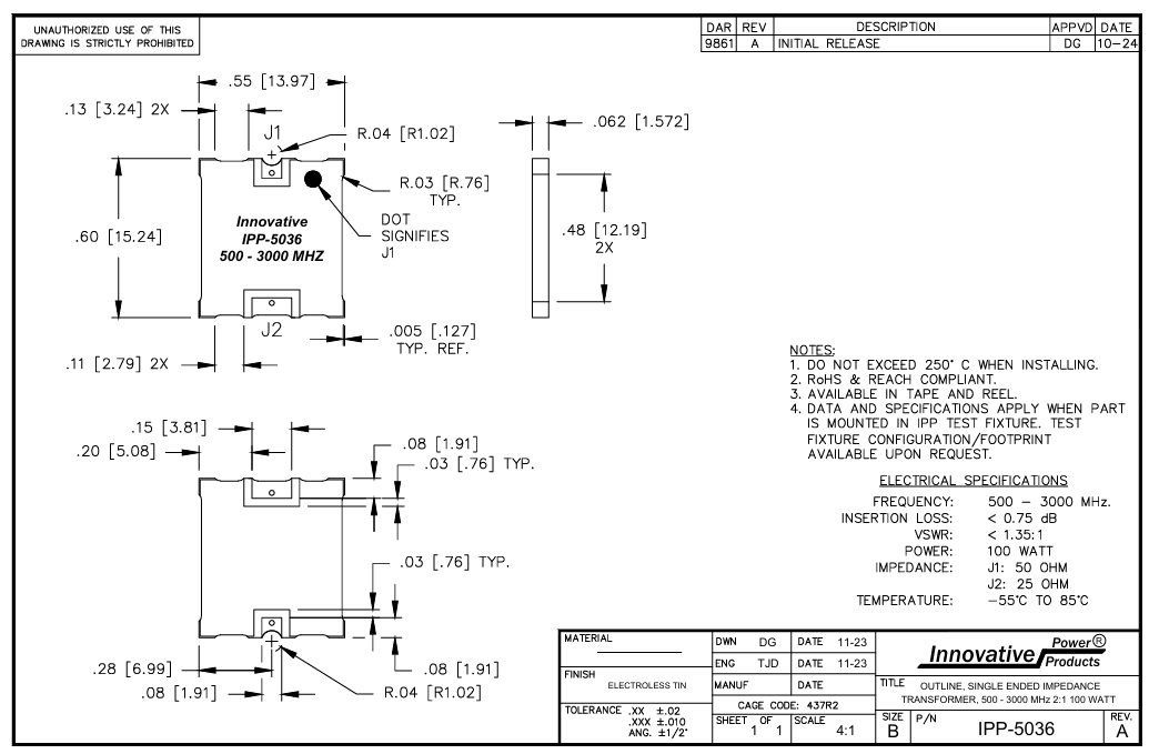 阻抗變壓器 IPP-5036