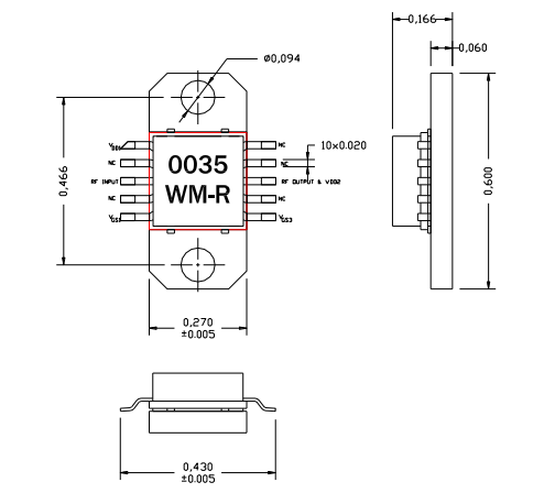 AM003536WM-EM-R L/S波段寬帶功率放大器