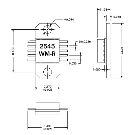 AM254540WM-EM-R S/C波段寬帶功率放大器
